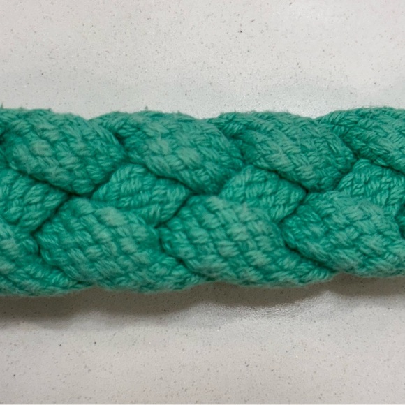 Green Cotton Blend Adjustable Women’s Braided Western Boho Gypsie Belt Size L/XL - Picture 5 of 7